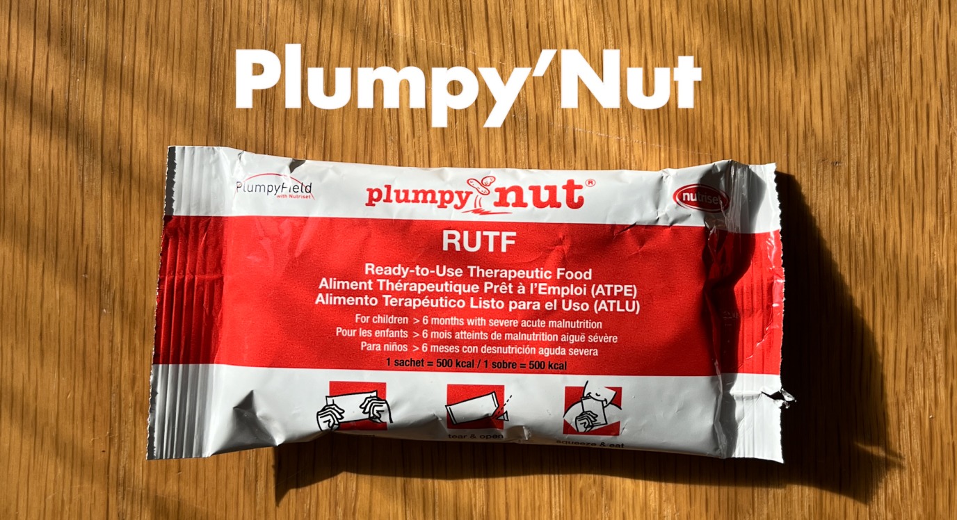 A red and white Plumpy'nut