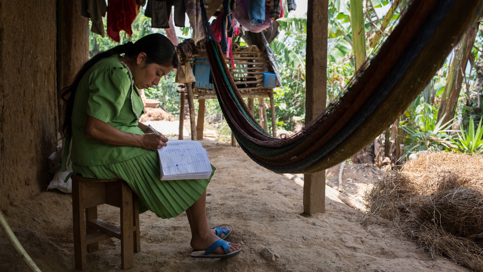 María Josefina serves as secretary of her local seed bank, an Action Against Hunger project that aims to promote diet diversity and stabilize food prices.