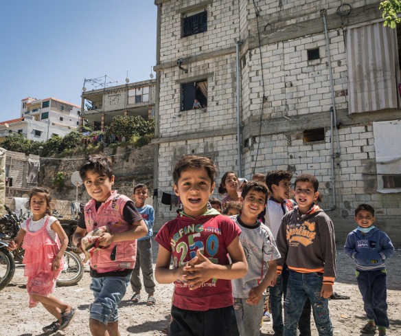 Syrian refugee children from the CS002 in Bissariye, South Lebanon.