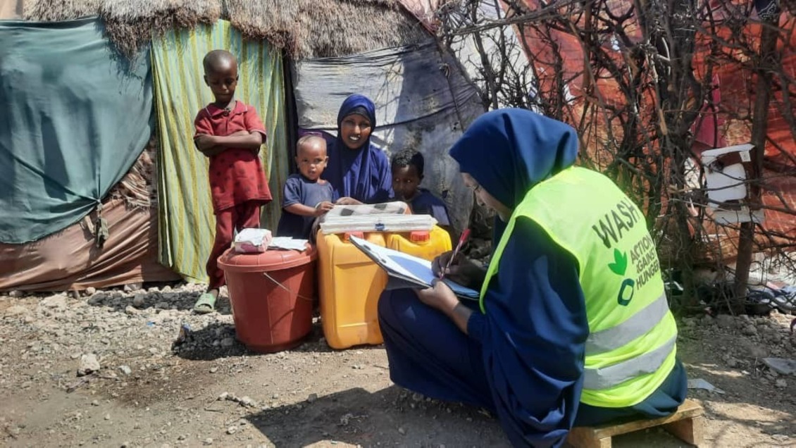 Owlija at her home after receiving their water hygiene kit