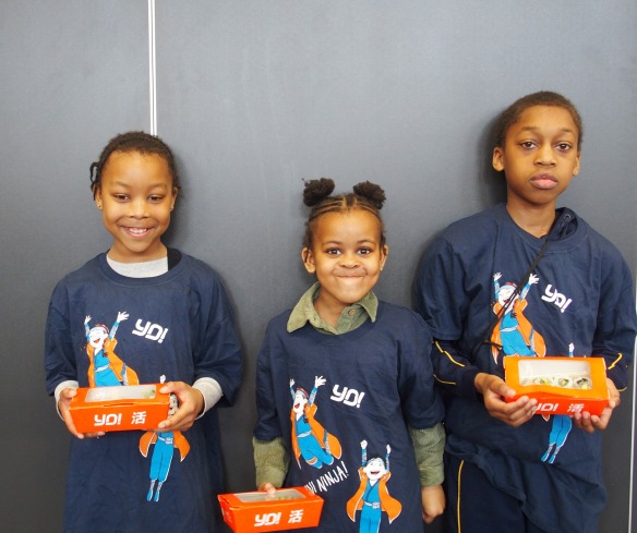 Action Against Hunger UK partners YO Sushi hold a sushi making workshop for school children in Smethwick