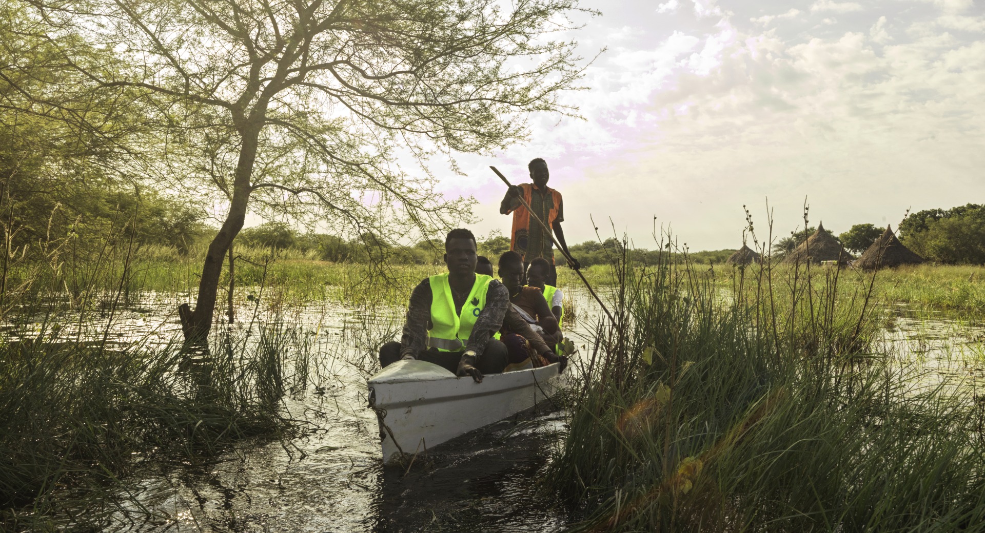 The Outreach Team take Bol Biel and her child back to the stabilisation centre as the child is showing signs of malnutrition.